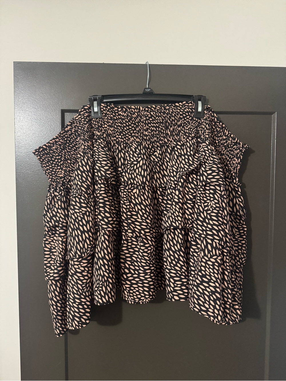 Who What Wear Plus Size Printed Tiered Mini Skirt